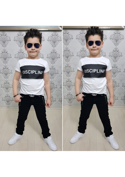 Fermuar Detay Tişört ve Kot Pantolon Takım modelleri