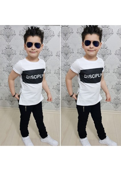 Fermuar Detay Tişört ve Kot Pantolon Takım indirimleri