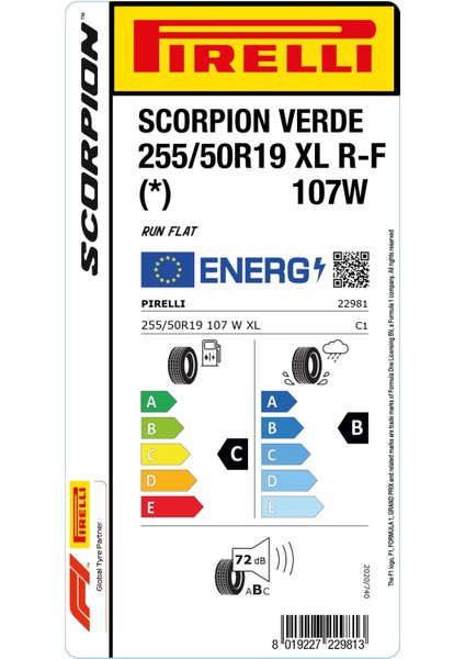 Scorpion Verde Rft Bmw(*) 255/50R19 107W Xl 4x4 Yaz Lastiği (Üretim Yılı: 2023) fiyatları