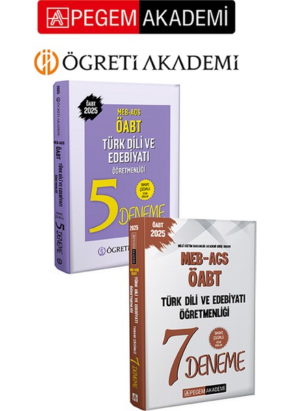 PEGEM AKADEMİ 2025 MEB AGS ÖABT Türk Dili ve Edebiyatı Öğretmenli
