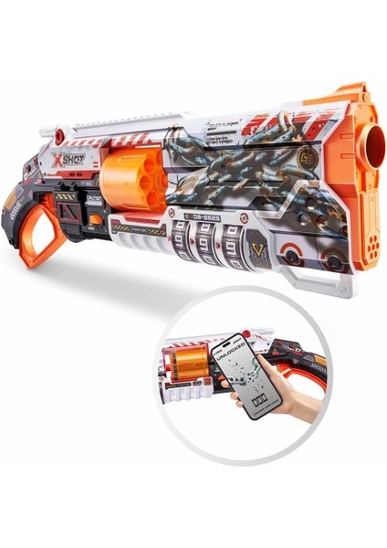 36606 X-Shot Skins Lock Blaster 16 Mermili Sünger Dart Atan Silah 56 cm -Sunman