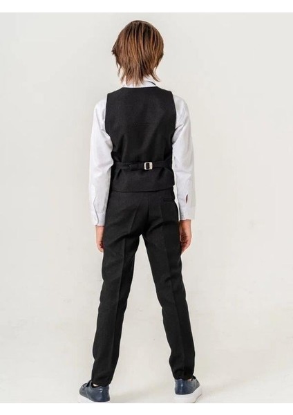 Erkek Çocuk Yelek Papyon Pantolon Rozet Gömlek Tam Set Takım Elbise fırsatları