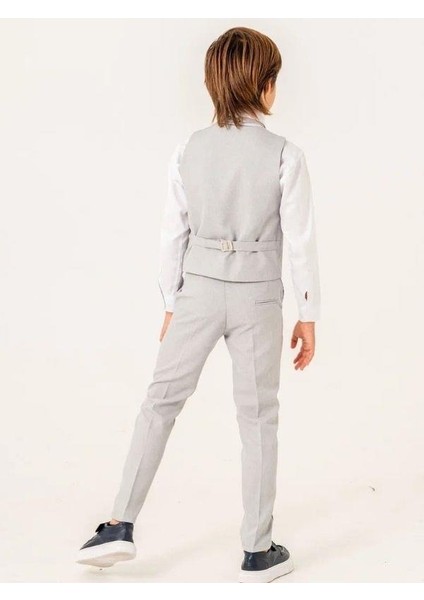 Erkek Çocuk Yelek Papyon Pantolon Rozet Gömlek Tam Set Takım Elbise indirimleri