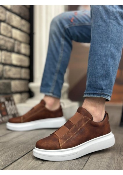 BA0307 Boa Kalın Yüksek Taban Çift Bant Taba Beyaz Erkek Ayakkabı fiyatları