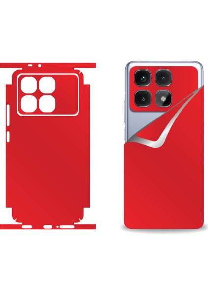 Xiaomi Poco F6 Pro Için Uyumlu 360 Full Arka Kaplama Koruma Sticker - Kırmızı