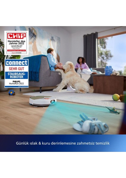 Beyaz Islak Kuru Robot Süpürge, 5000 Pa,titreşimli Mop,sert Zemin ve Halıya Uygun modelleri
