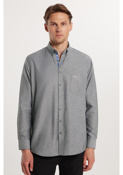 Klasik Fit Rahat Kesim Poplin Oxford Erkek Gömlek fırsatları