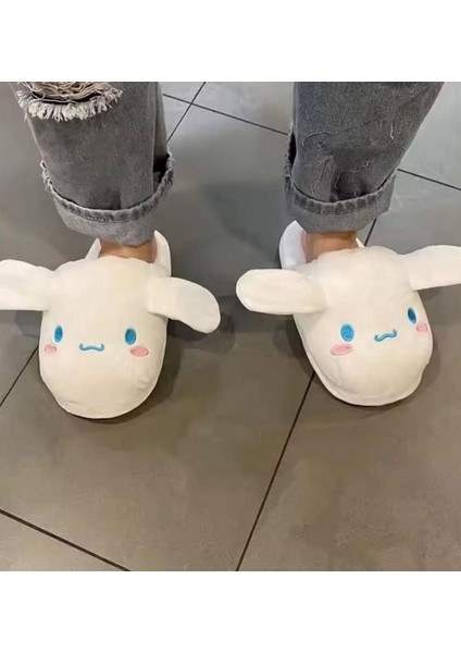 Cinnamoroll Sanrio Sevimli Tavşan Ev Terlik Panduf Çocuk Genç Yumuşak Peluş Pofuduk Rahat Geniş fiyatları
