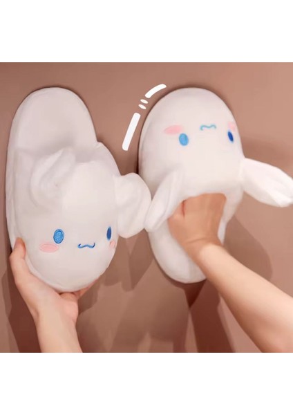 Cinnamoroll Sanrio Sevimli Tavşan Ev Terlik Panduf Çocuk Genç Yumuşak Peluş Pofuduk Rahat Geniş modelleri