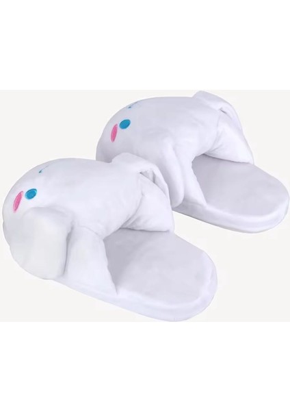 Cinnamoroll Sanrio Sevimli Tavşan Ev Terlik Panduf Çocuk Genç Yumuşak Peluş Pofuduk Rahat Geniş fırsatları