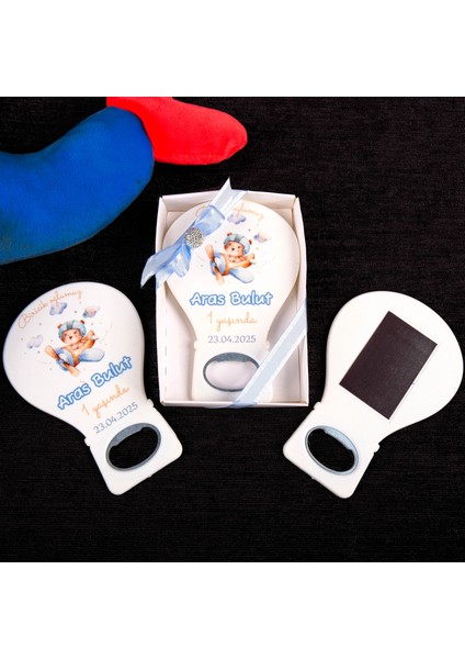 Mutlu Işler 5 Adet Isme Özel Baby Shower Açacak Magnet, Bebek Mevlit Hediyesi, Mevlüt Magnet Hediye modelleri