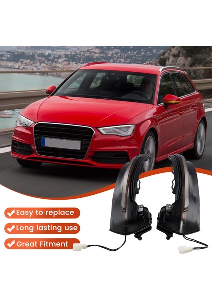 Audi A3 8V S3 Rs3 2013-2018 Için Araba Dikiz Aynası Dinamik Dönüş Sinyal Lambası Gösterge Lambası (Yurt Dışından)