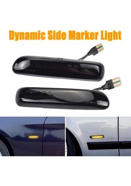 Araba Füme LED Dinamik Yan Işaretleyici Işık Bmw 3 Serisi E46 COUPE1997-2001 Için Sinyal Flaşör (Yurt Dışından) modelleri