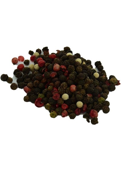Saf Doğal Tane Kırmızı Yeşil Beyaz Karabiber Karışımı 100 gr Paket