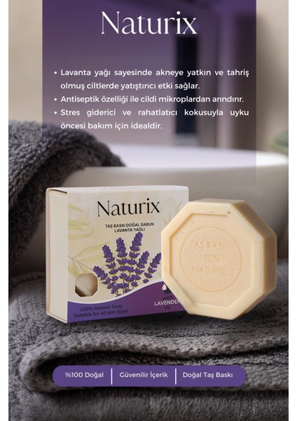 Lavanta Özlü Taş Sabun Yağ Dengesi ve Ferahlatıcı Cilt Bakımı - 125 gr modelleri