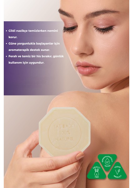 Lavanta Özlü Taş Sabun Yağ Dengesi ve Ferahlatıcı Cilt Bakımı - 125 gr fırsatları