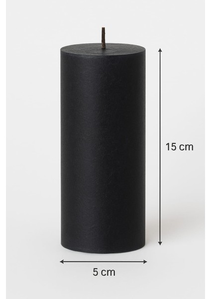 Respira Design Co 5*15 Siyah Silindir Mum