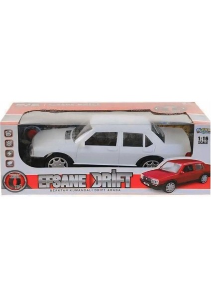 1:16 Efsane Drift Uzaktan Kumandalı Şarjlı Tofaş Araba - Beyaz