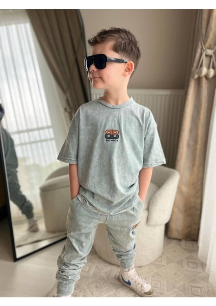 Eksitme Yeşil Enjeksiyon Baskı Bb Basic Alt Eksitme Eşfoman Ince Cep Detay Erkek Çocuk Alt Üst Takım modelleri