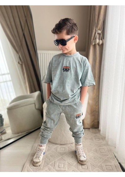 Eksitme Yeşil Enjeksiyon Baskı Bb Basic Alt Eksitme Eşfoman Ince Cep Detay Erkek Çocuk Alt Üst Takım fırsatları