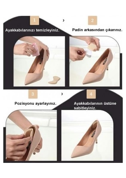 Büro Ev Ofis Personeli Için 5mm Ten Renk Topuk Korur Esnek Pad Çifti