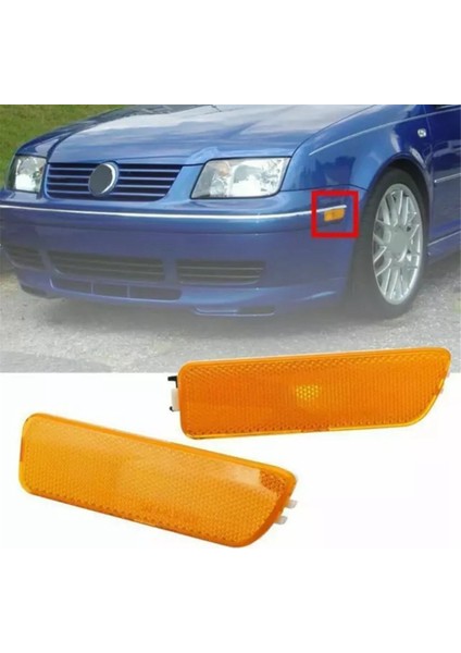 1 Çift Ön Tampon Dönüş Sinyalleri Yan Gösterge Işığı Vw Golf 4 Golf Mk4 Bora 1JM945071 1JM945072 (Yurt Dışından)