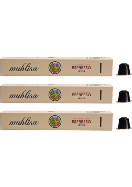 Espresso Kenya Kapsül Kahve 3'lü Kutu (30 Kapsül) Arabica