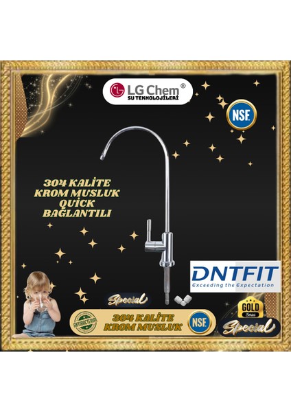 Lg Chem Cool Pompalı Gümüş Iyon Tatlandırıcılı 90 Gpd Nano Membranlı Suv 304 Kalite Krom Musluklu Su Arıtma Cihazı
