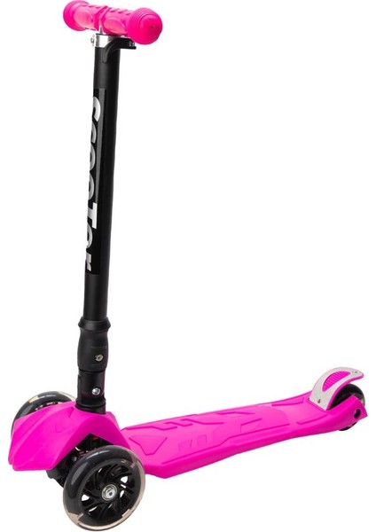 Işıklı Tekerlekli Scooter-Pembe