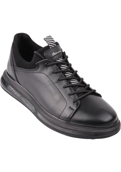 19596 Sıyah-Sıyah Sneaker Derı Ayakkabı fiyatları