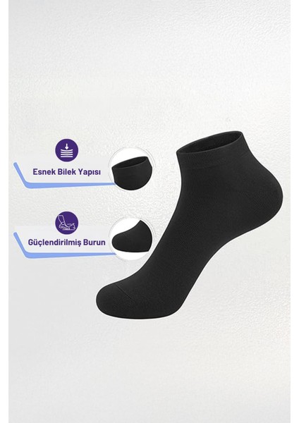 Bilek Boy Pamuklu Patik Çorap Unisex 6 Çift fiyatları