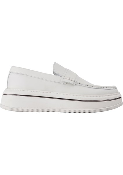 Marcomen 21324 Beyaz Loafer Derı Ayakkabı