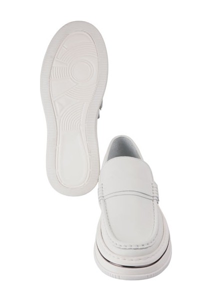 Marcomen 21324 Beyaz Loafer Derı Ayakkabı