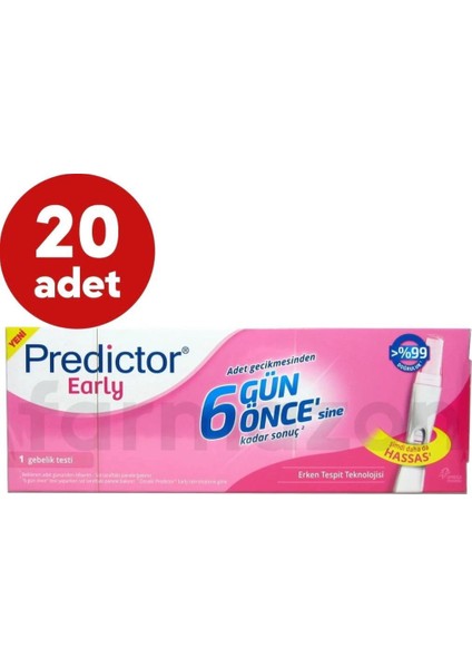 Predıctor Early Gebelık Test - 20 Adet fiyatları