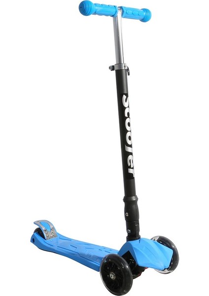 Işıklı Tekerlekli Scooter-Mavi
