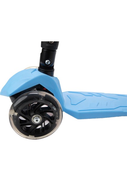Işıklı Tekerlekli Scooter-Mavi