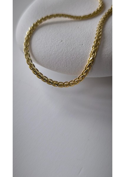 Özel Seri Gold Iç Içe Geçmeli Zincir Detay Kolye