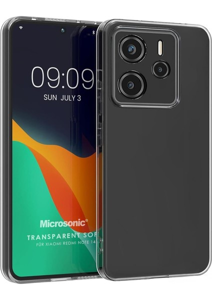 Xiaomi Redmi Note 14 4g Kılıf Transparent Soft Şeffaf