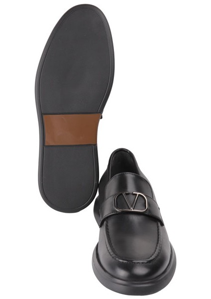 Marcomen 21171 Sıyah Loafer Derı Ayakkabı