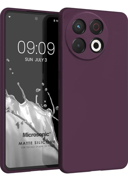 Matte Silicone Tecno Spark 30 Pro Kılıf Mor