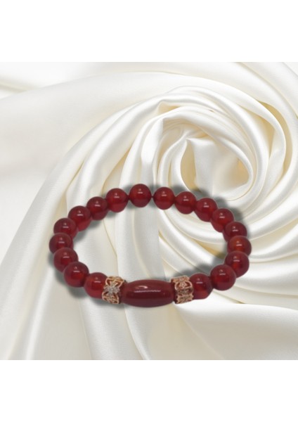 DİLHAN'S DSGNS KIRMIZI AKİK Taşı Bileklik | Özel Tasarım