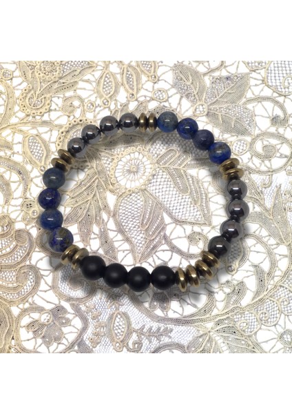 Dilhan's Dsgn Vuca Özel Tasarım Doğal Taş Erkek Bileklik –lapis-Terahertz-Yıldıztaşı| Şık ve Zarif Enerji Bilekliği’’ modelleri