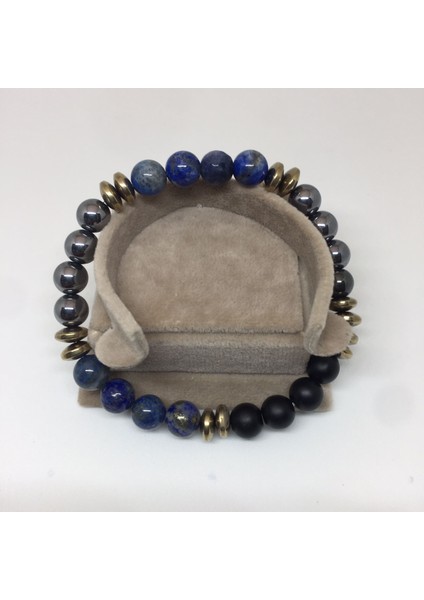 Dilhan's Dsgn Vuca Özel Tasarım Doğal Taş Erkek Bileklik –lapis-Terahertz-Yıldıztaşı| Şık ve Zarif Enerji Bilekliği’’ fırsatları