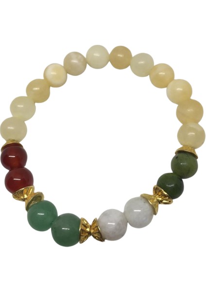 DİLHANS DSGNS DOĞALTAŞ BileklikI Argonit taşı,,Yeşim Taşı,Sedef taşı, Aventurin taşı,Kırmızı Akik taşı ile Özel Tasarım fiyatları