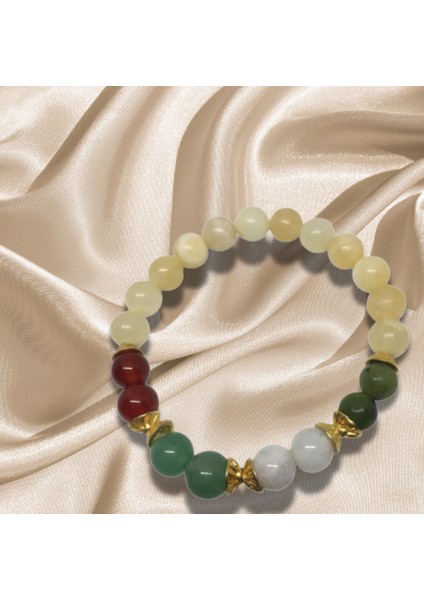 DİLHANS DSGNS DOĞALTAŞ BileklikI Argonit taşı,,Yeşim Taşı,Sedef taşı, Aventurin taşı,Kırmızı Akik taşı ile Özel Tasarım fırsatları