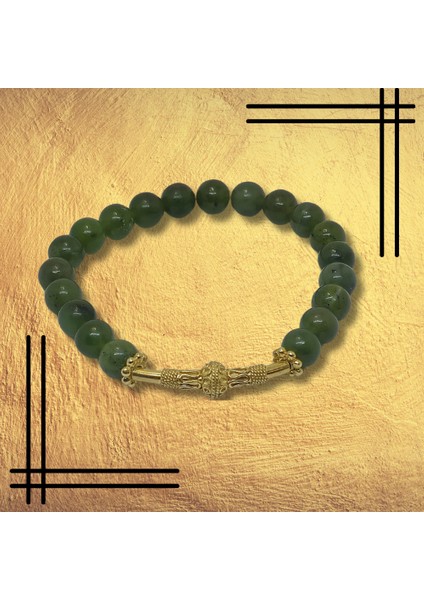 Doğaltaş Bileklik |APATİT Taşı ve 925 Ayar Altın kaplama ile Özel Tasarım" modelleri