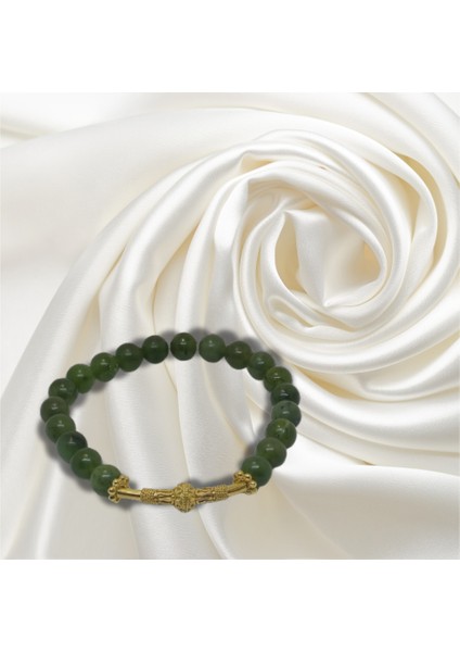 Doğaltaş Bileklik |APATİT Taşı ve 925 Ayar Altın kaplama ile Özel Tasarım" indirimleri