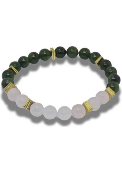 Dilhan's Dsgn Vuca Özel Tasarım Doğal Taş Bileklik –apatit,pembe Kuars | Altın Kaplama Çelik Şık ve Zarif Enerji Bilekliği’’ fiyatları