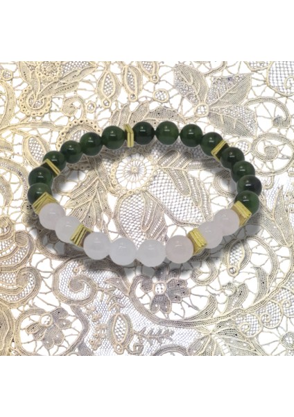 Dilhan's Dsgn Vuca Özel Tasarım Doğal Taş Bileklik –apatit,pembe Kuars | Altın Kaplama Çelik Şık ve Zarif Enerji Bilekliği’’ fırsatları