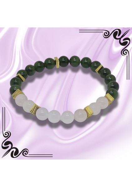 Dilhan's Dsgn Vuca Özel Tasarım Doğal Taş Bileklik –apatit,pembe Kuars | Altın Kaplama Çelik Şık ve Zarif Enerji Bilekliği’’ indirimleri